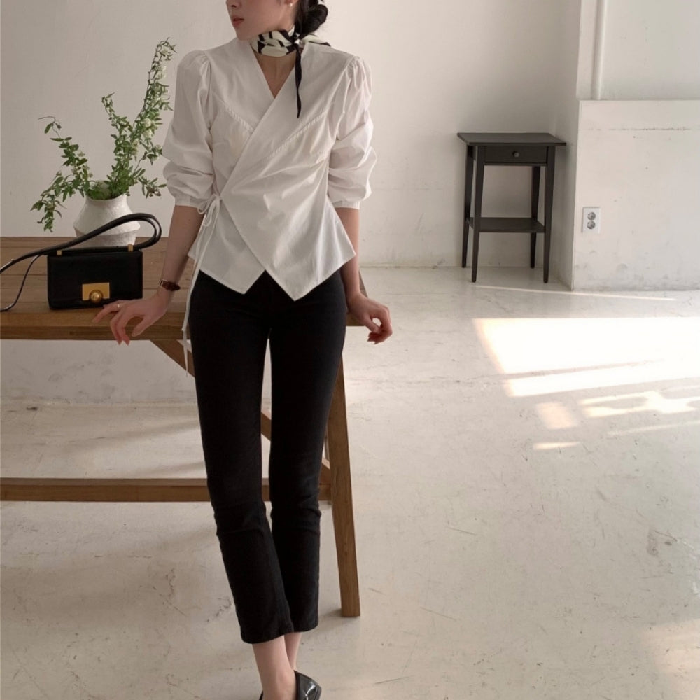 ナローリボンカシュクールブラウス