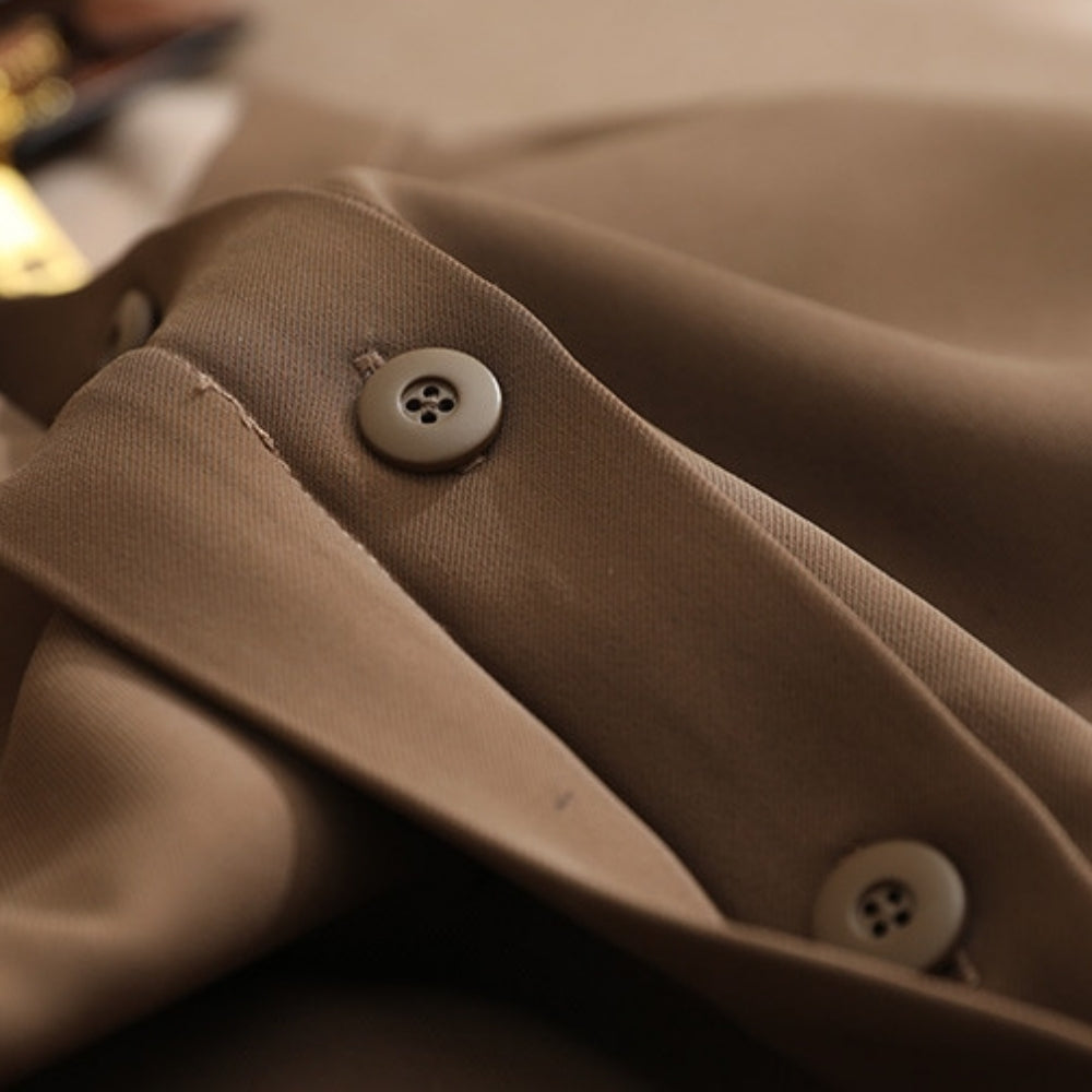 ウエストリボンミドル丈ワンピース