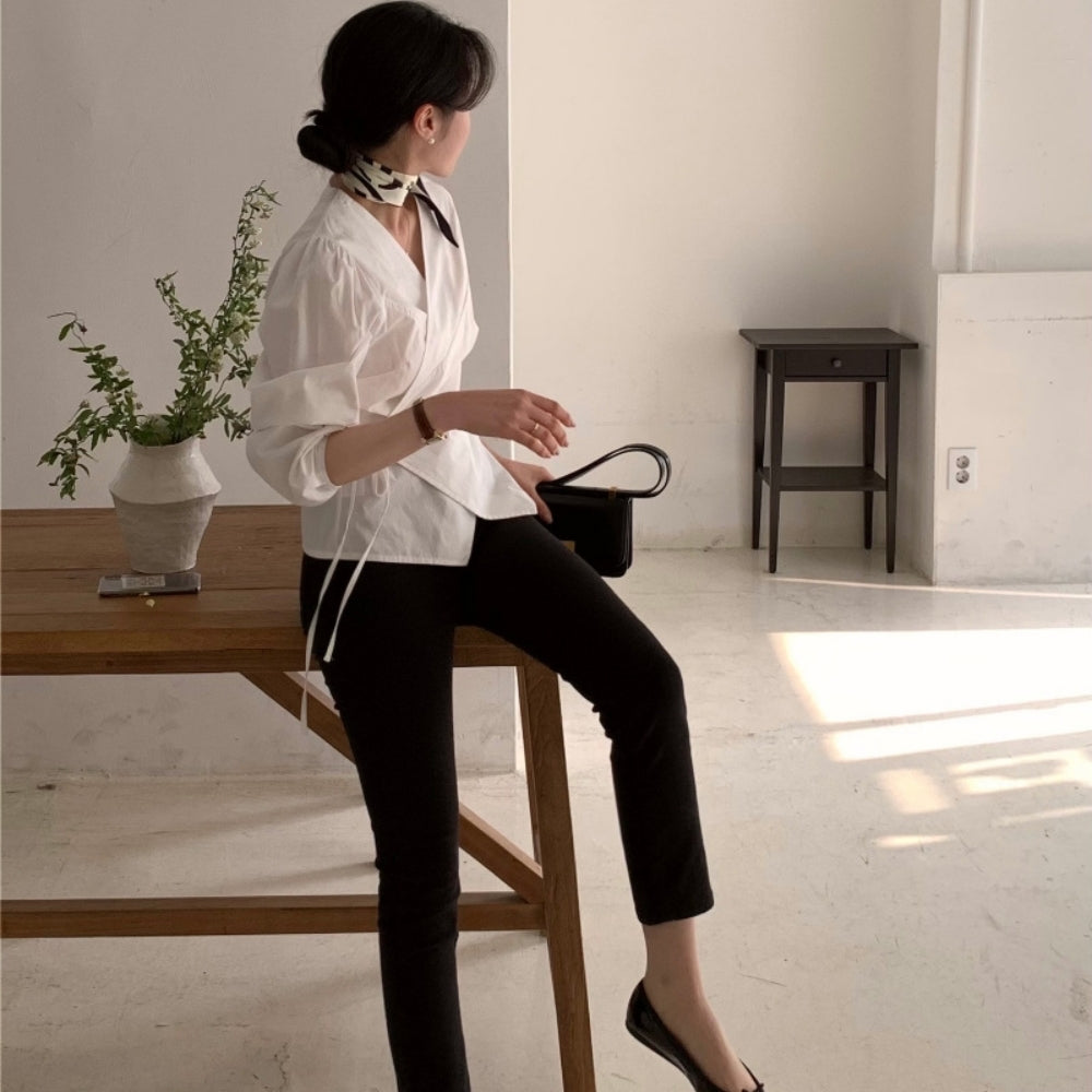 ナローリボンカシュクールブラウス