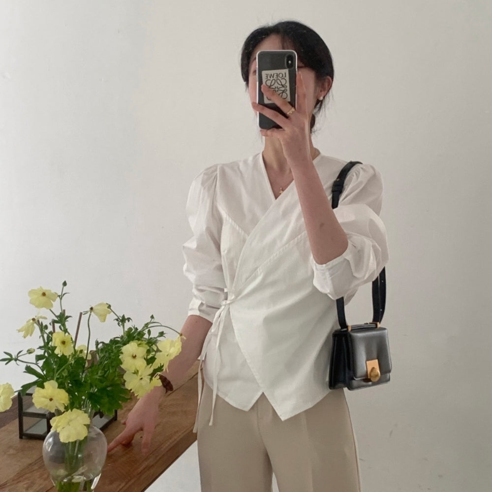 ナローリボンカシュクールブラウス