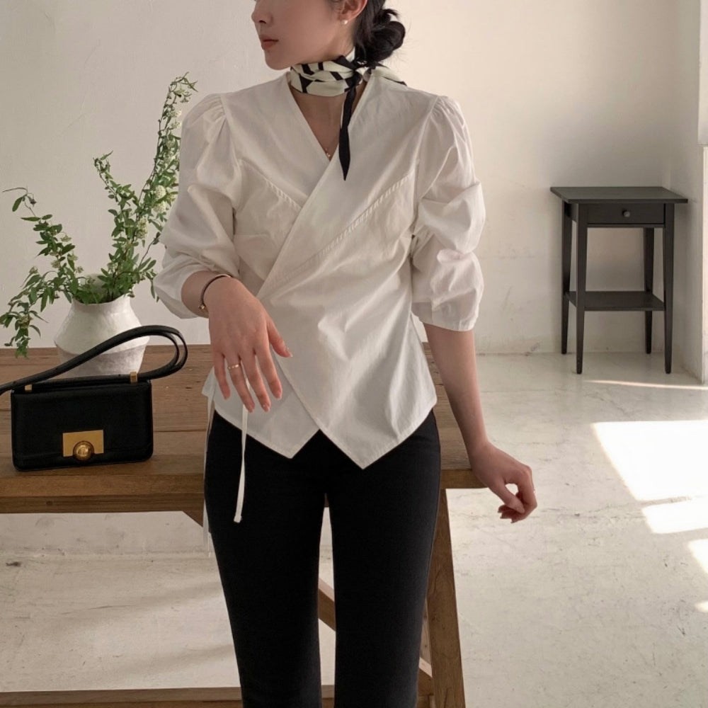 ナローリボンカシュクールブラウス