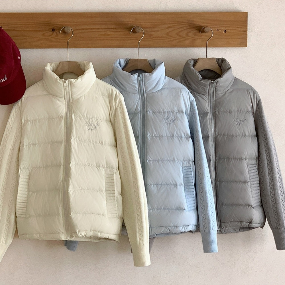 ニットスリーブパフジャケット