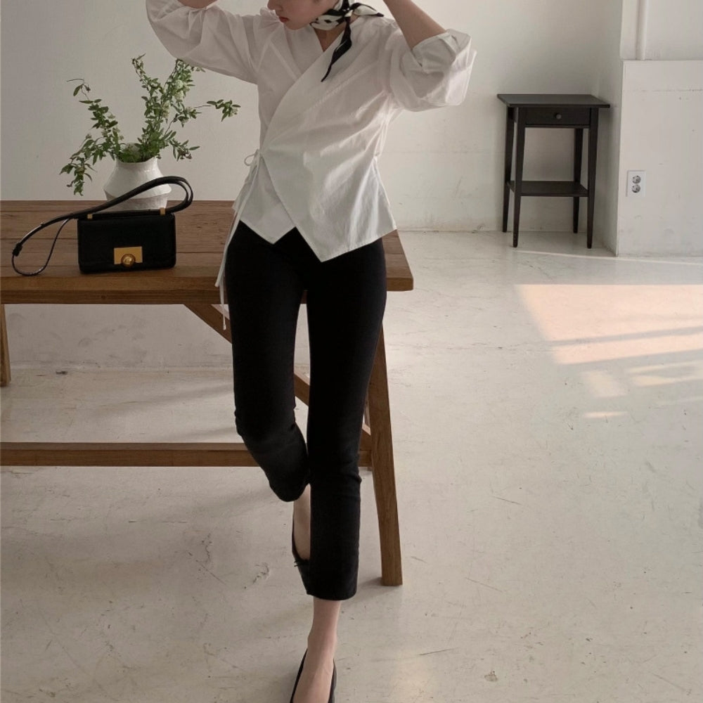 ナローリボンカシュクールブラウス