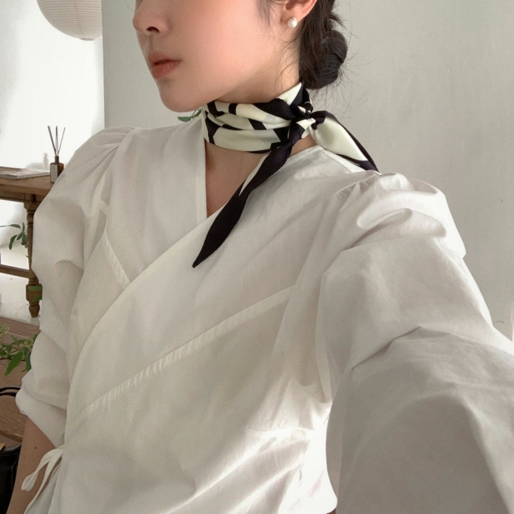 ナローリボンカシュクールブラウス