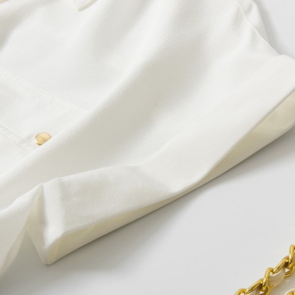 ゴールドスナップレギュラーカラーシャツ