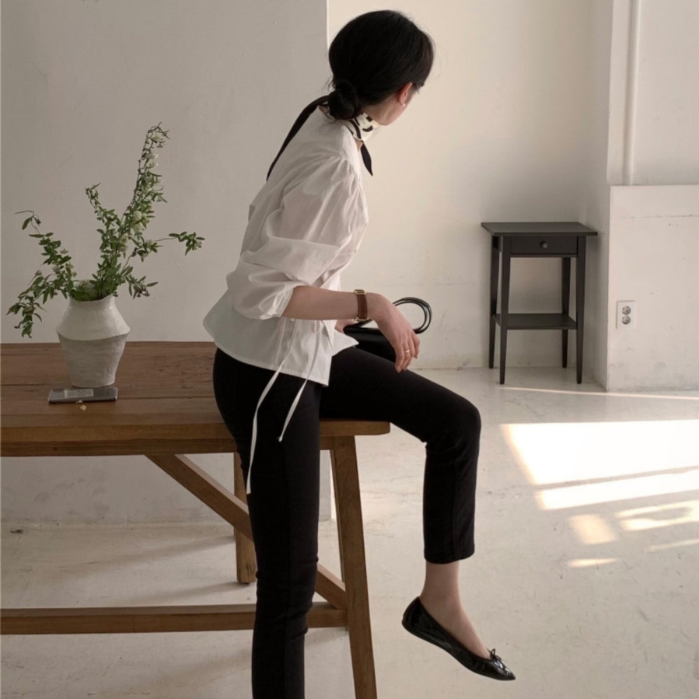 ナローリボンカシュクールブラウス