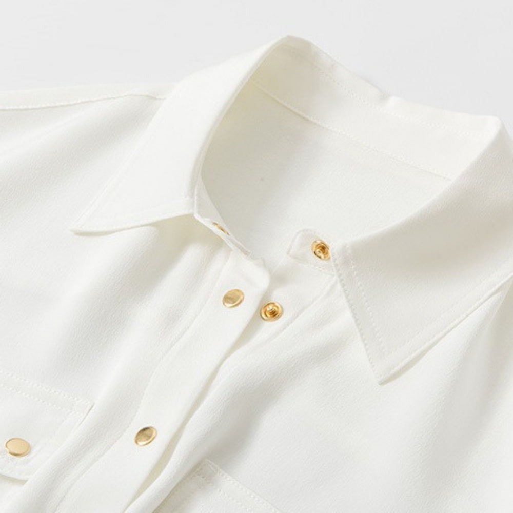 ゴールドスナップレギュラーカラーシャツ