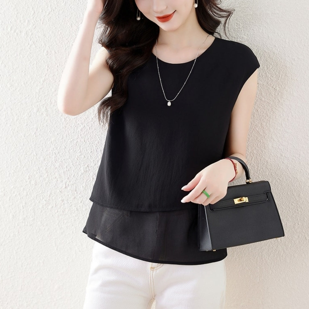 シフォン半袖TOPS