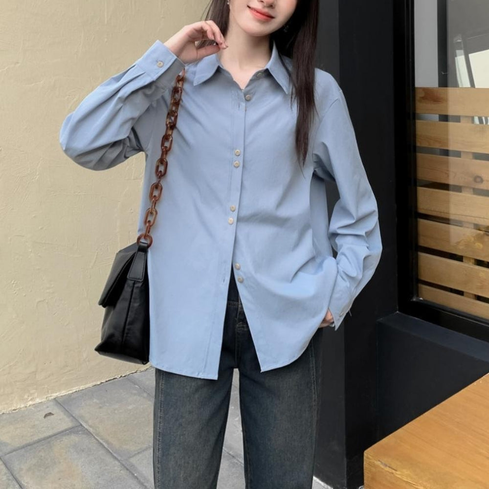 ベーシックシャツブラウス