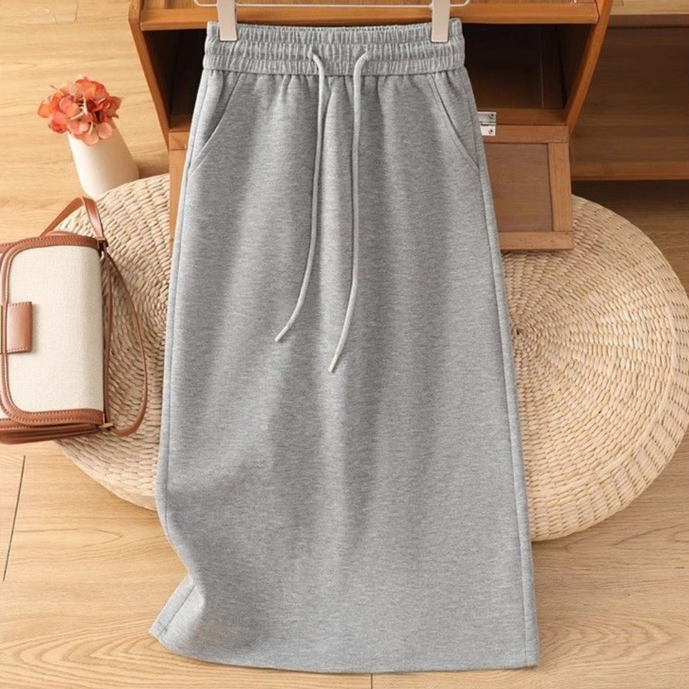 バックスリットスウェットタイトスカート