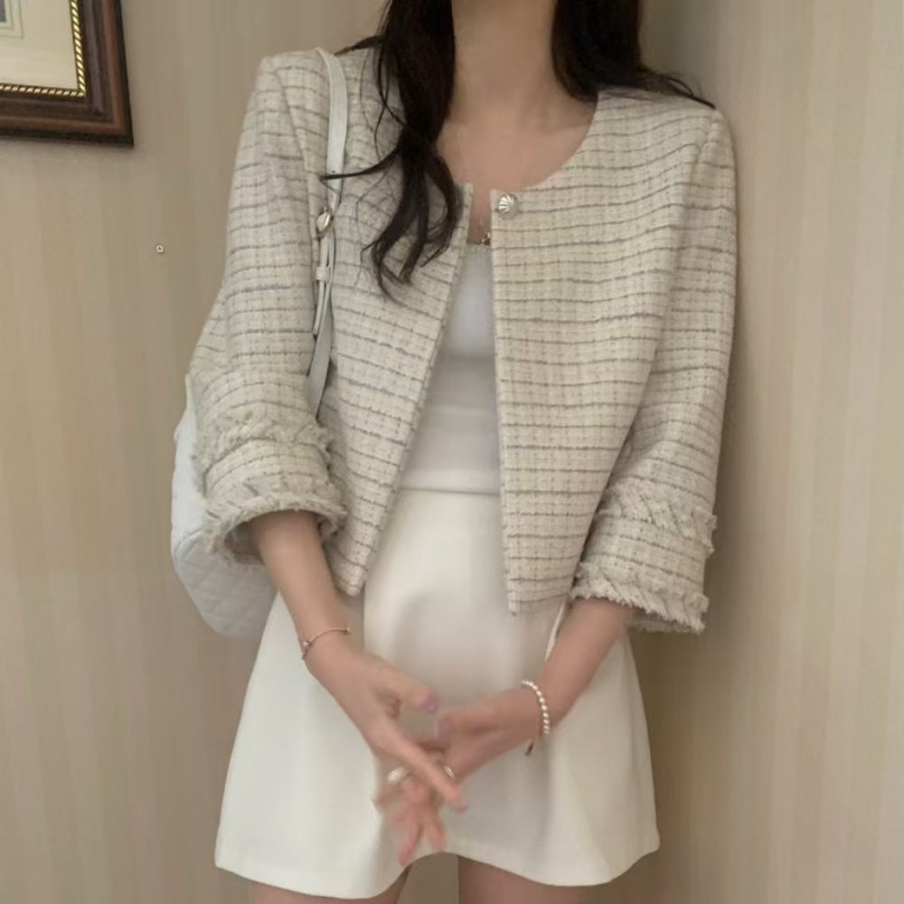 パールワンボタンショートジャケット