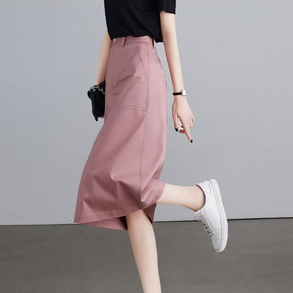 Aラインミディ丈スカート
