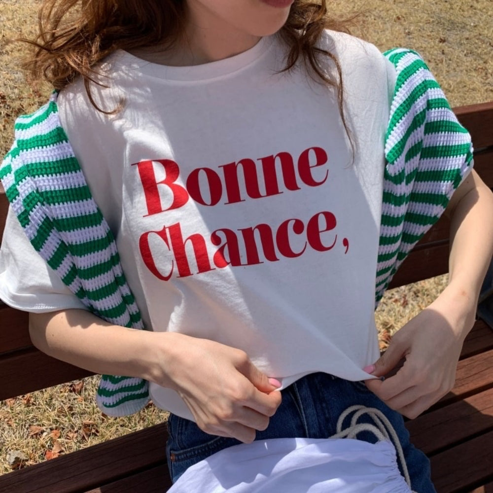 レタードプリントTシャツ