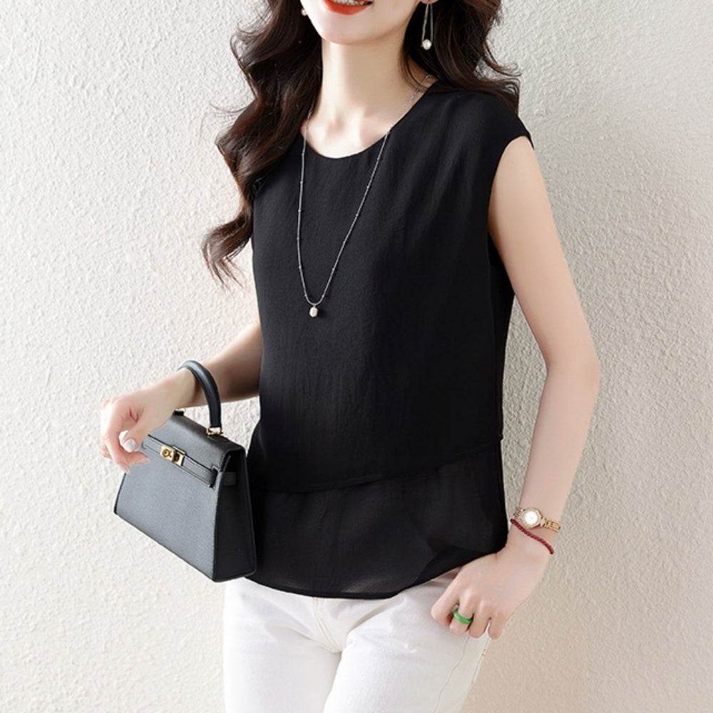 シフォン半袖TOPS