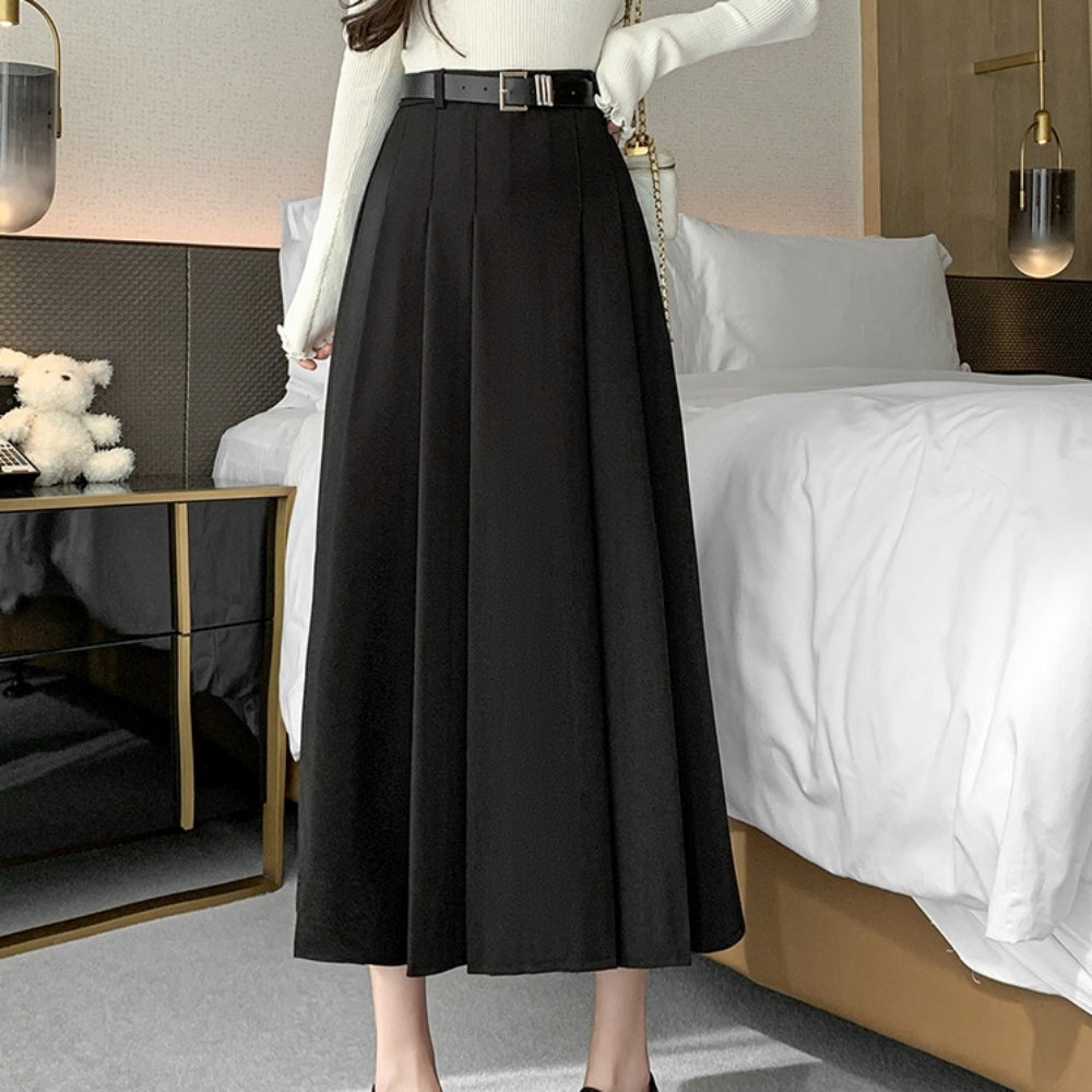 プリーツロングスカート|オフィスカジュアル レディース 通販【ミレジェネ】