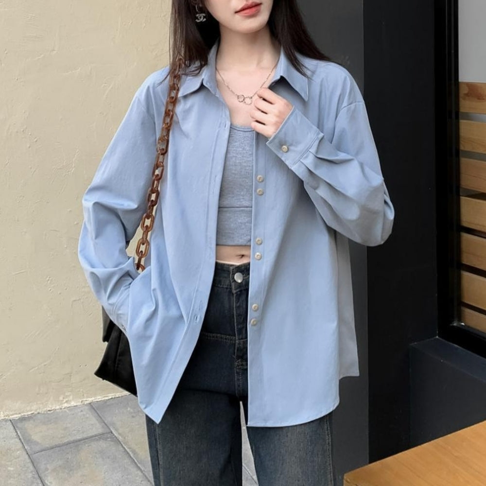 ベーシックシャツブラウス