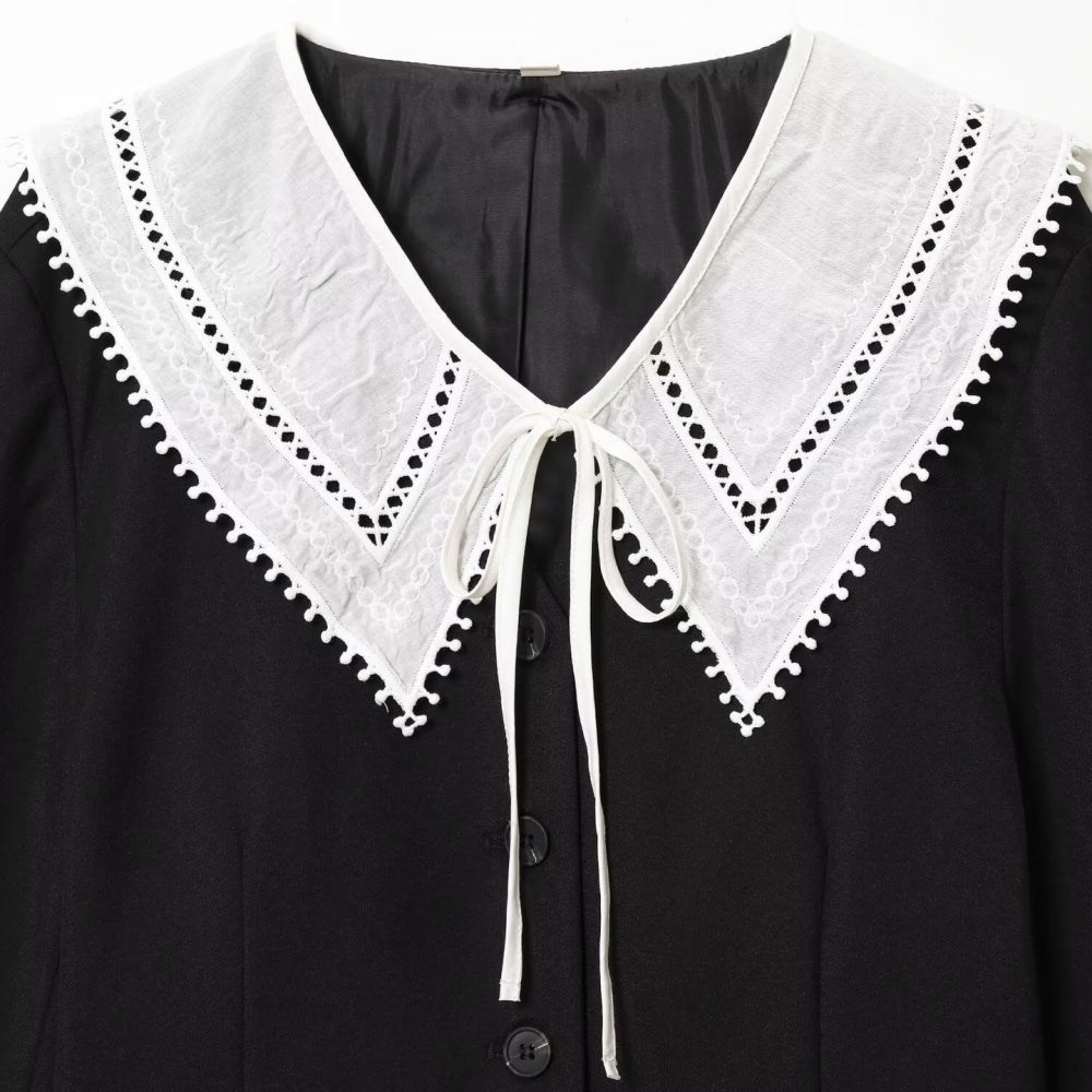 レースカラー取り外し2WAYジャケット|オフィスカジュアル レディース 通販【ミレジェネ】