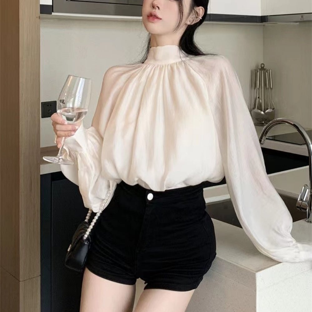 前後2WAYボリュームボウタイブラウス|オフィスカジュアル レディース 通販【ミレジェネ】