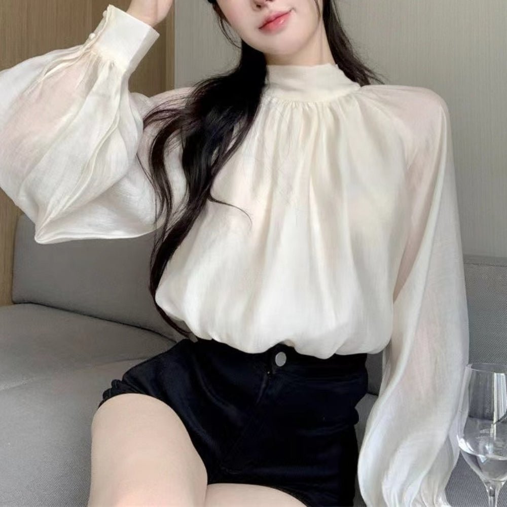 前後2WAYボリュームボウタイブラウス|オフィスカジュアル レディース 通販【ミレジェネ】