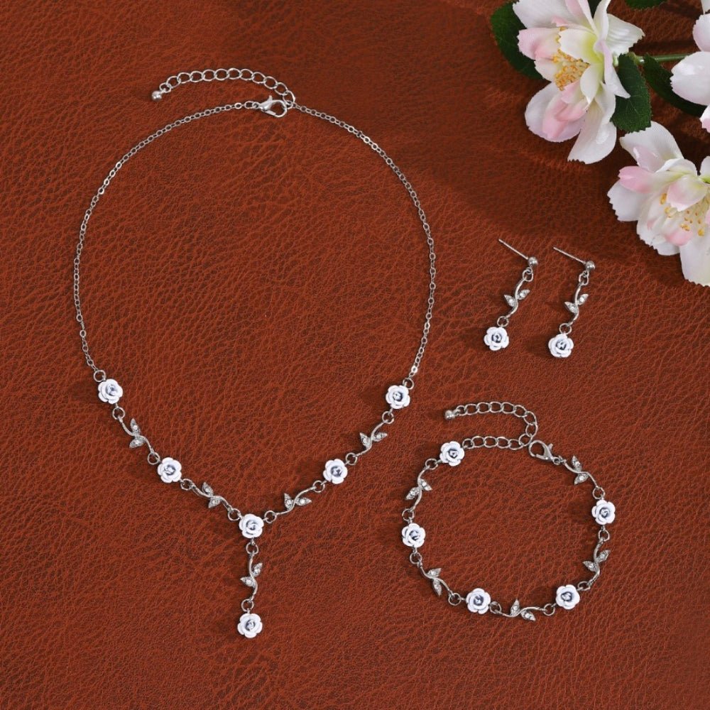 ローズモチーフアクセサリー3点セット|オフィスカジュアル レディース 通販【ミレジェネ】