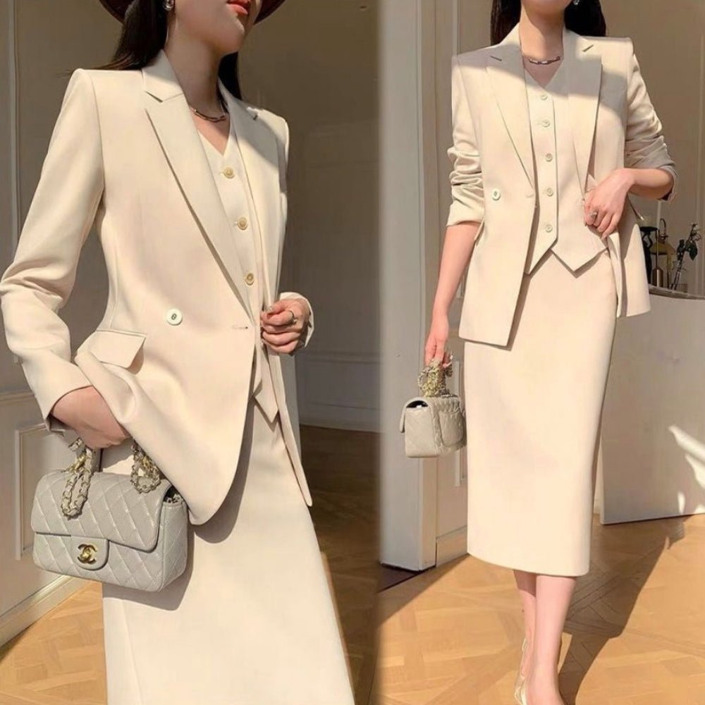 上品見え3ピース セットアップ|オフィスカジュアル レディース 通販【ミレジェネ】