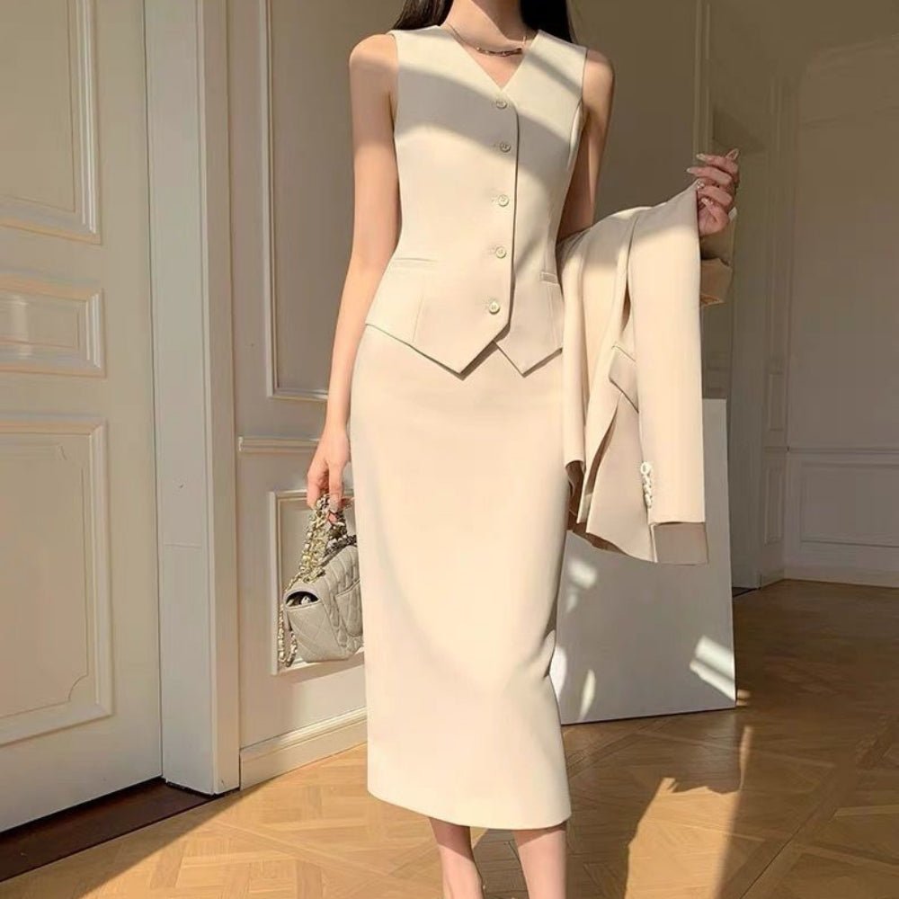 上品見え3ピース セットアップ|オフィスカジュアル レディース 通販【ミレジェネ】