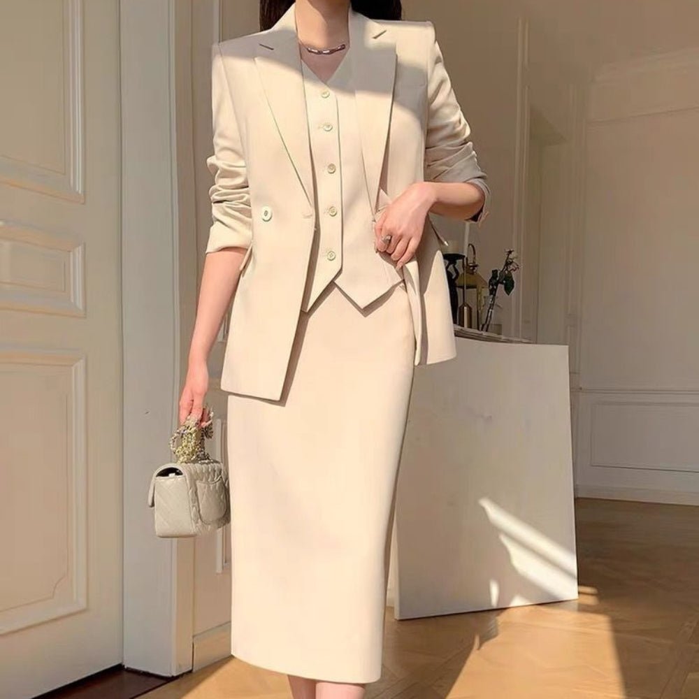 上品見え3ピース セットアップ|オフィスカジュアル レディース 通販【ミレジェネ】