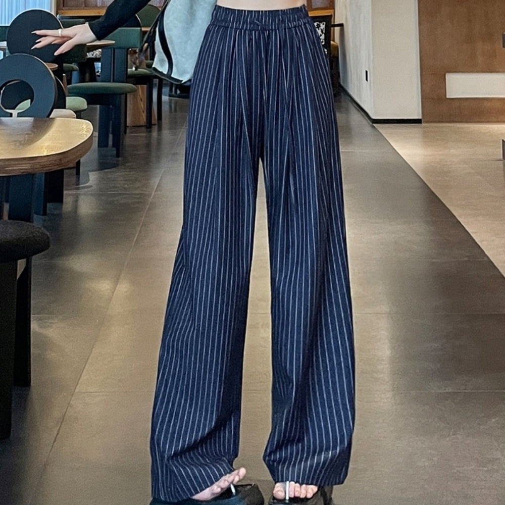 ピンストライプワイドパンツ