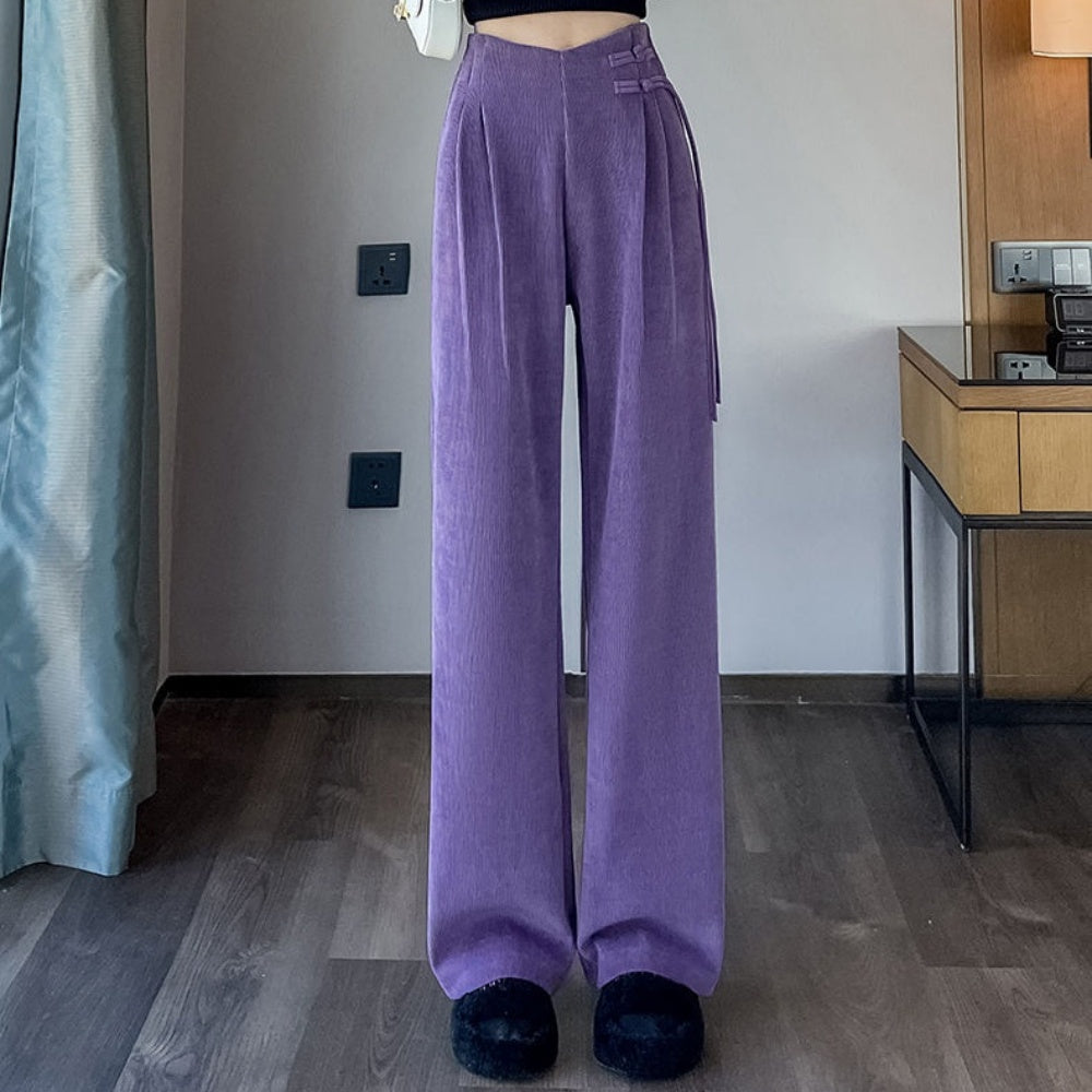 サイドアクセントコーデュロイイージーパンツ