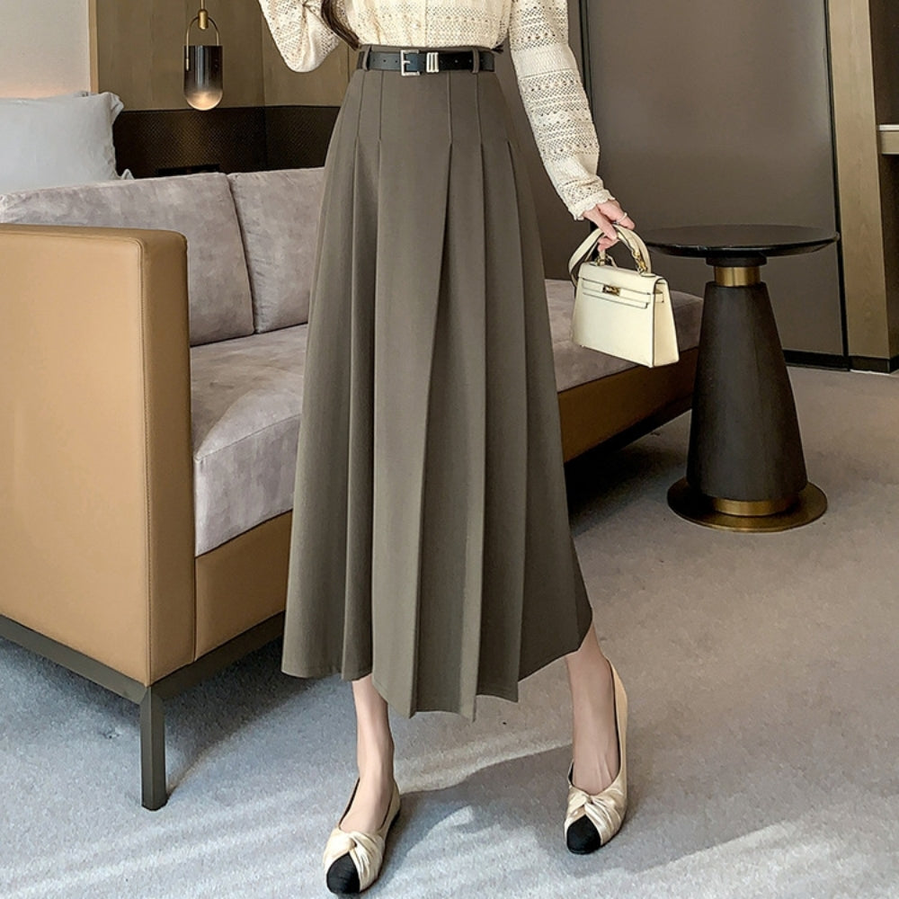 プリーツロングスカート