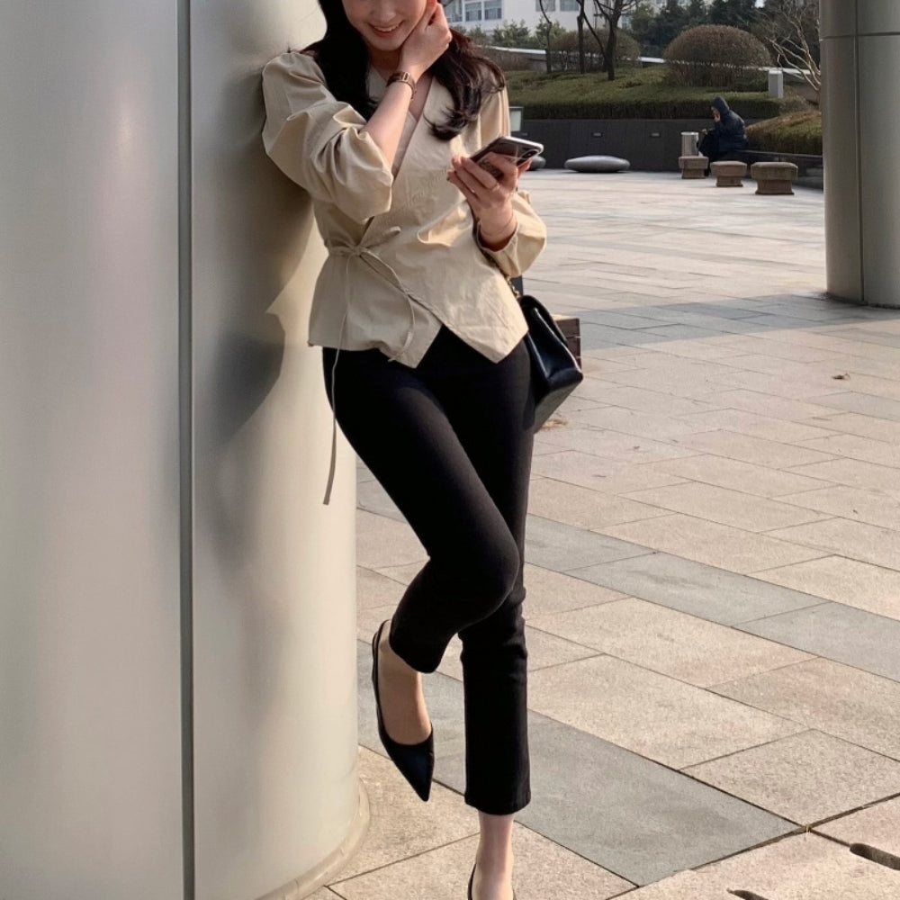 ナローリボンカシュクールブラウス