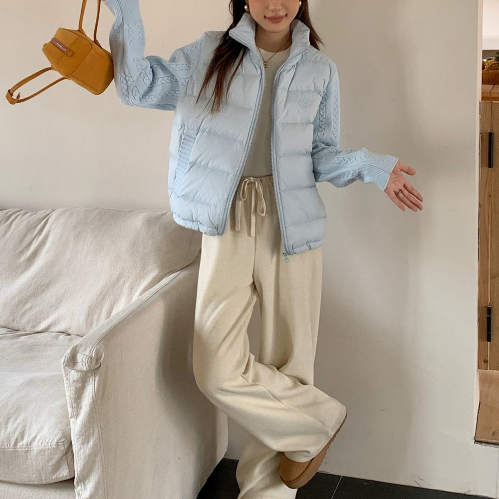 ニットスリーブパフジャケット