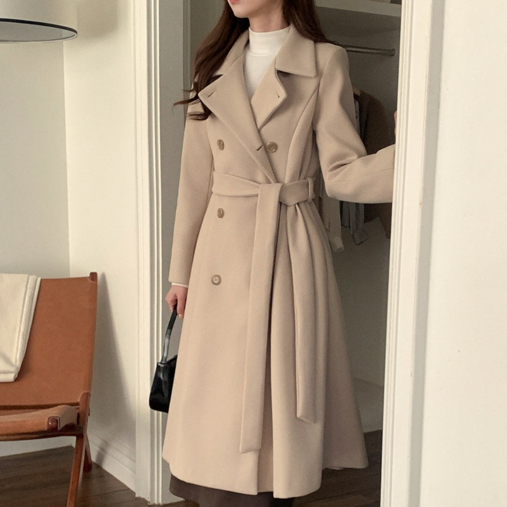 取り外しケープ付ロングコート