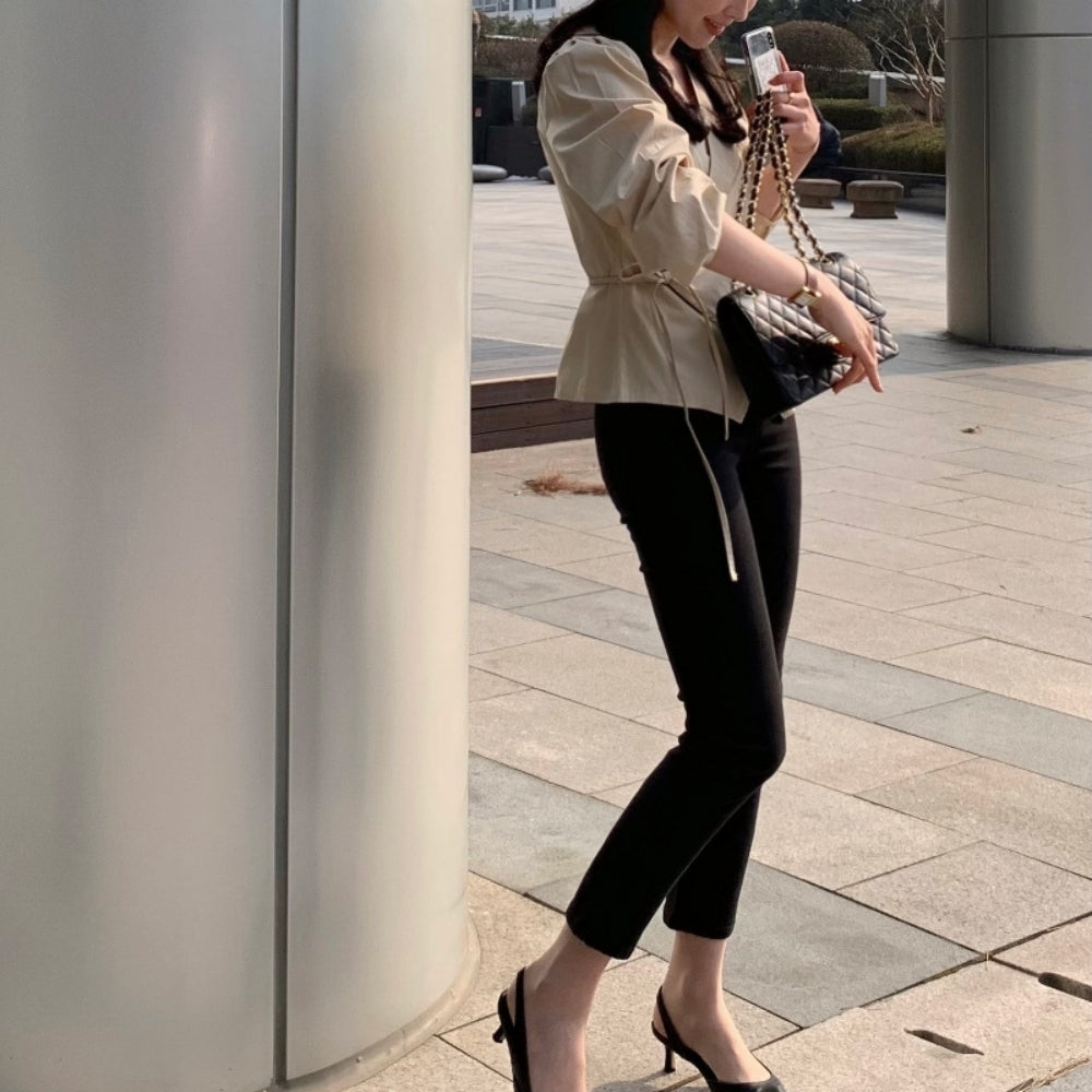 ナローリボンカシュクールブラウス