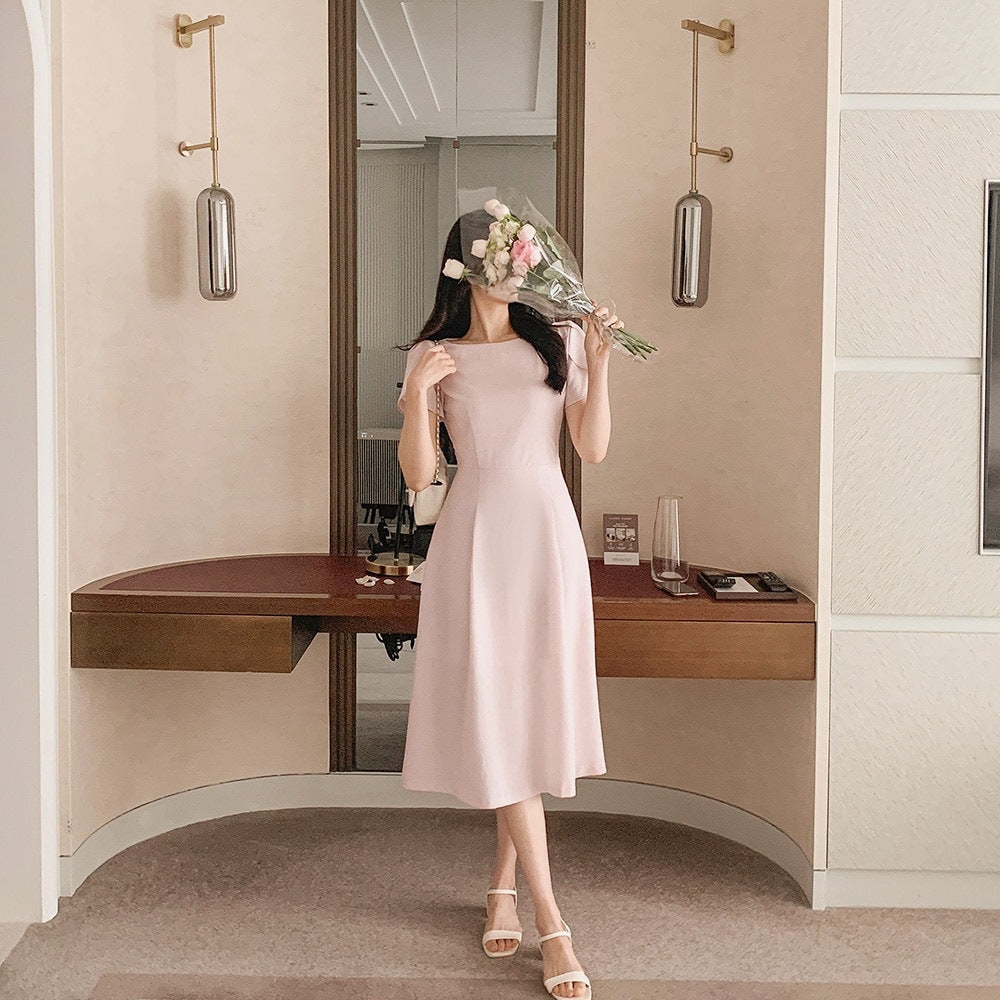 チューリップスリーブフレアワンピース