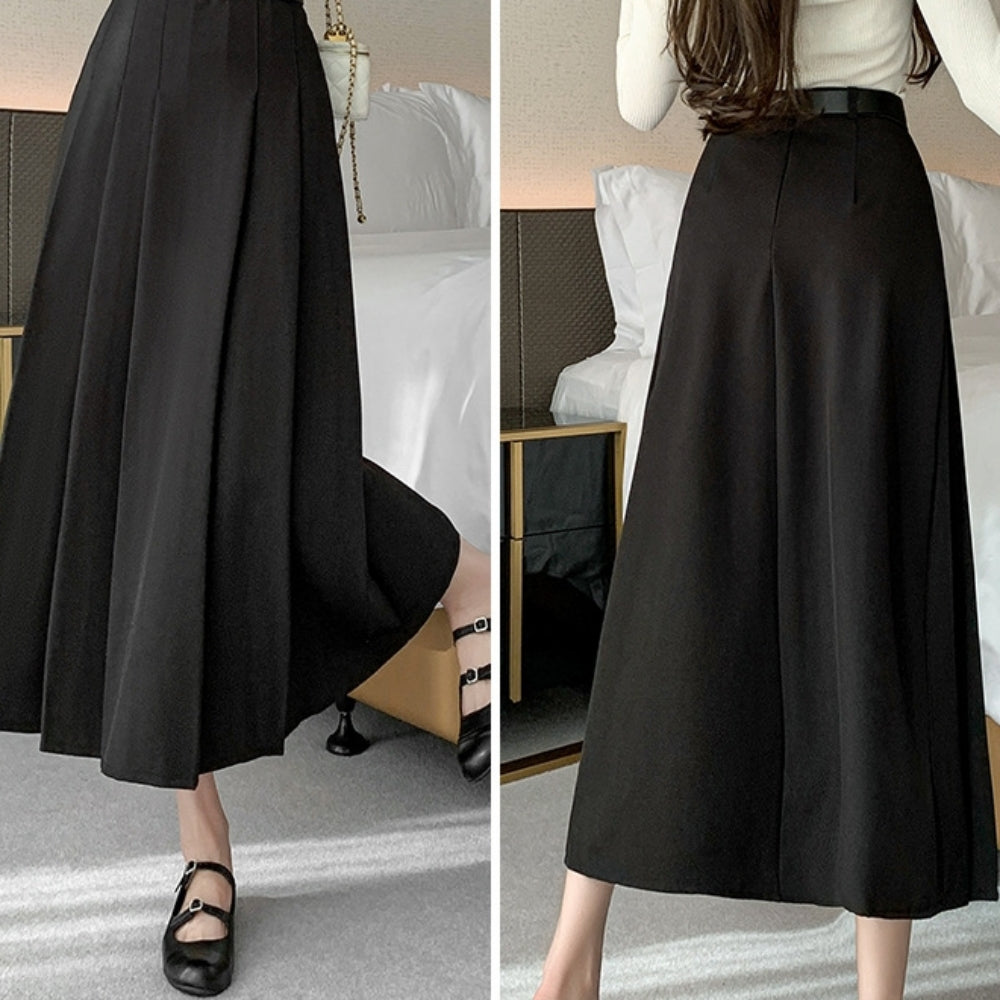 プリーツロングスカート