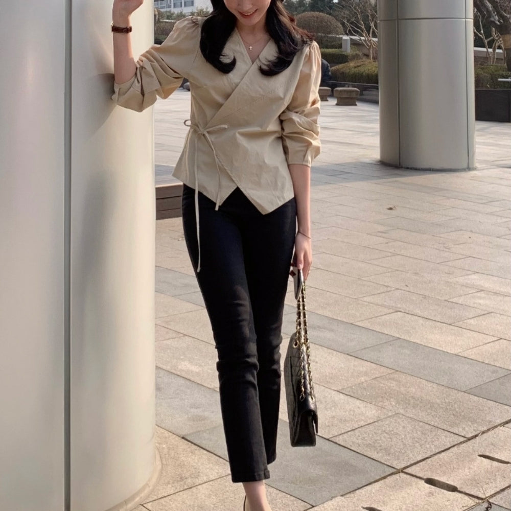 ナローリボンカシュクールブラウス