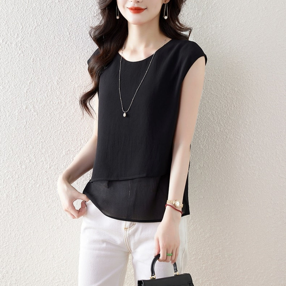シフォン半袖TOPS