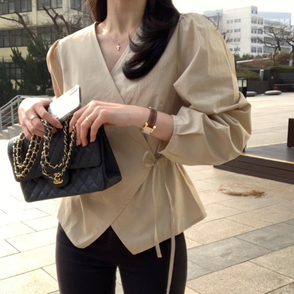 ナローリボンカシュクールブラウス