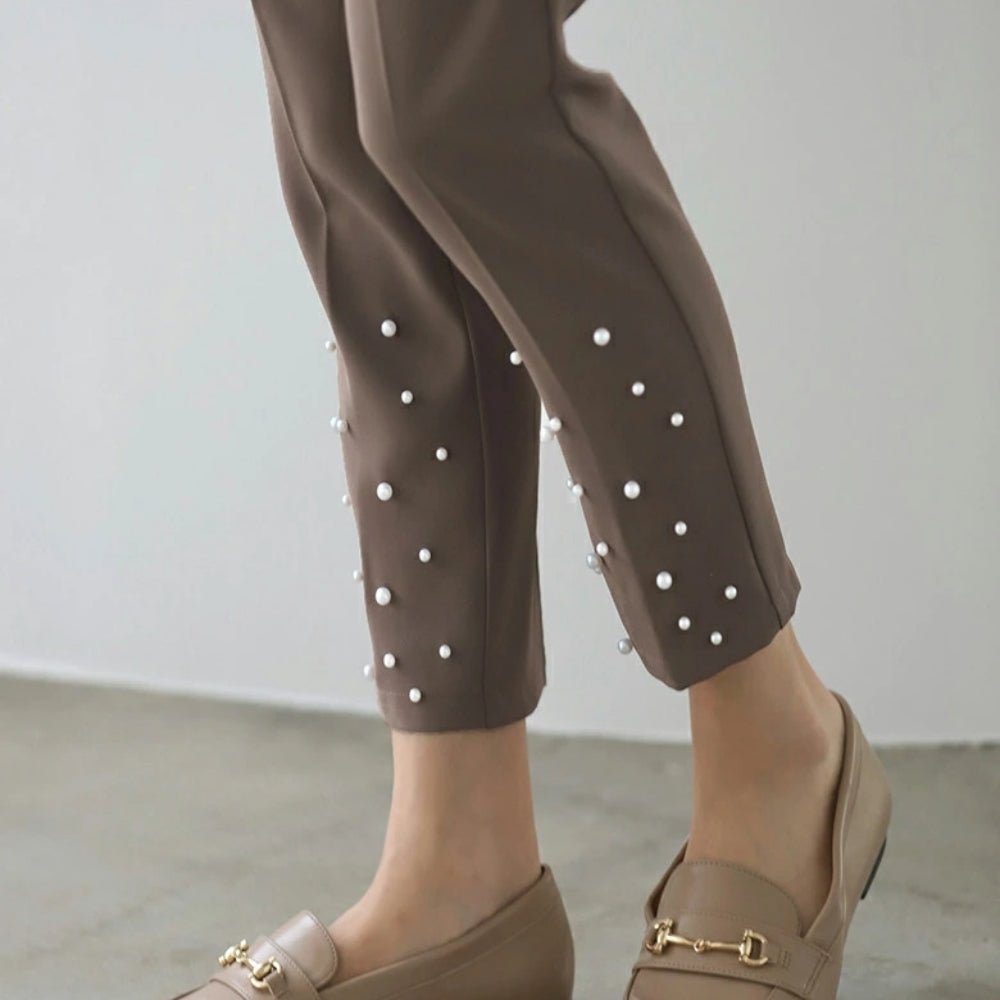 パールアクセント7分丈パンツ|オフィスカジュアル レディース 通販【ミレジェネ】