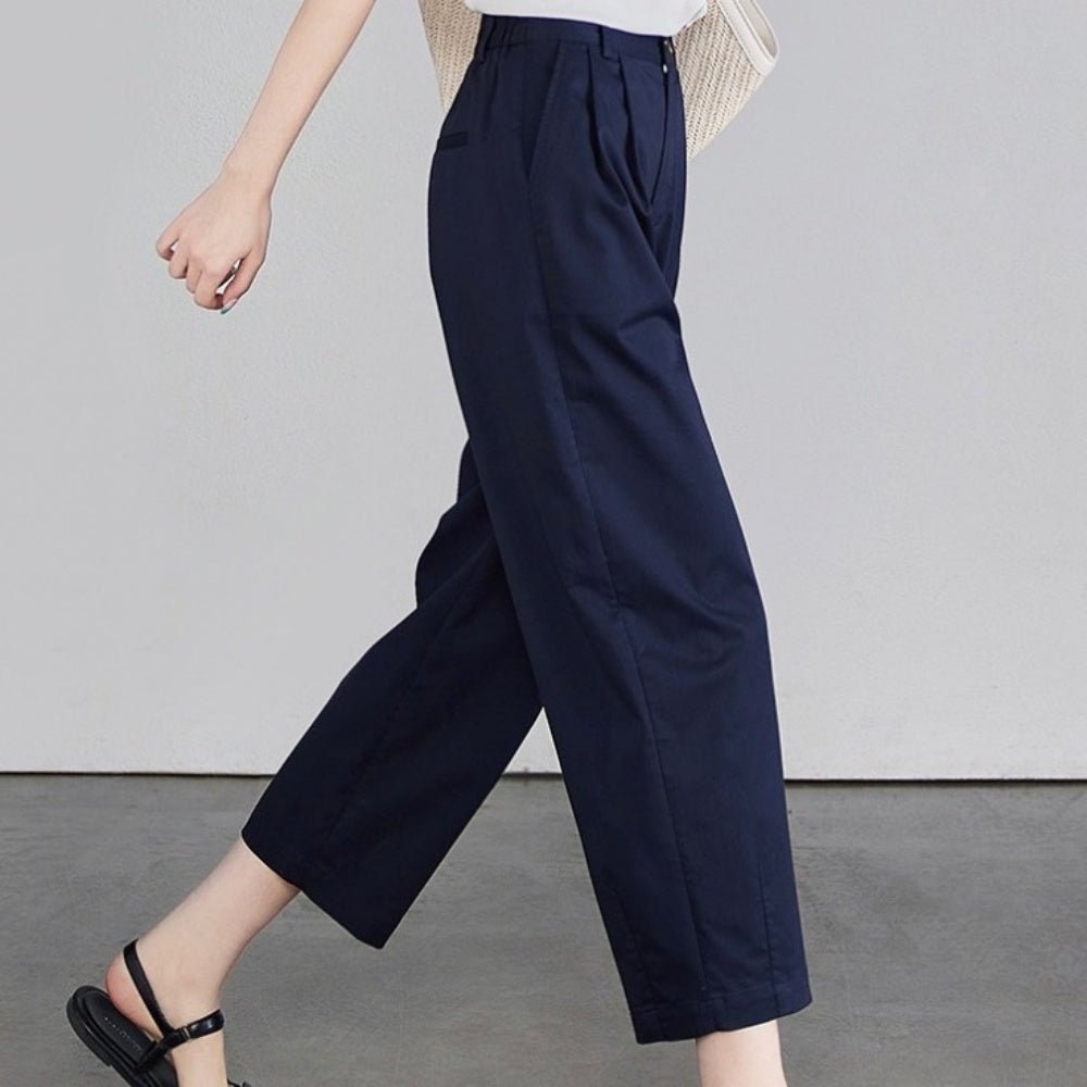 7分丈タックストレートパンツ|オフィスカジュアル レディース 通販 Millennial Generation【ミレジェネ】