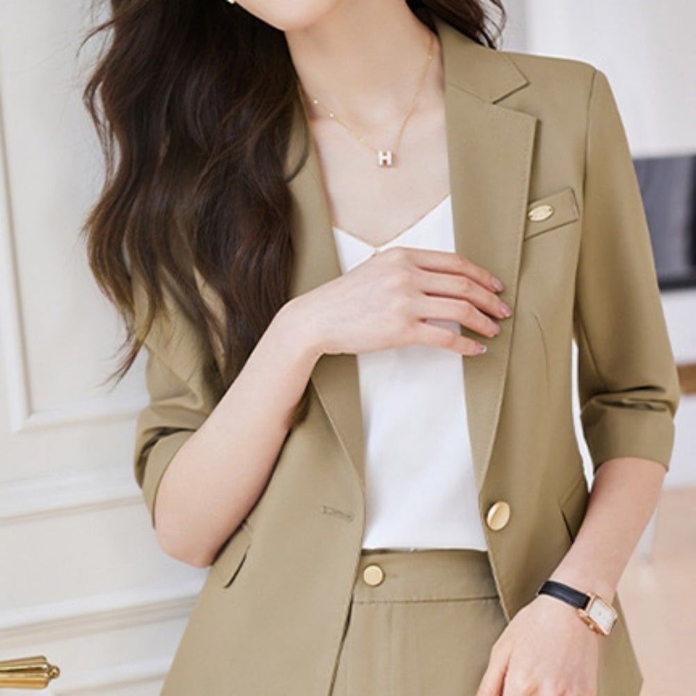 7分袖JK+クロップドパンツ|オフィスカジュアル レディース 通販【ミレジェネ】