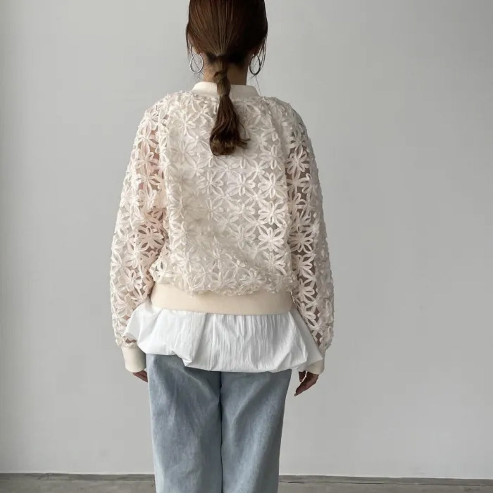 レース刺繍シアージャケット