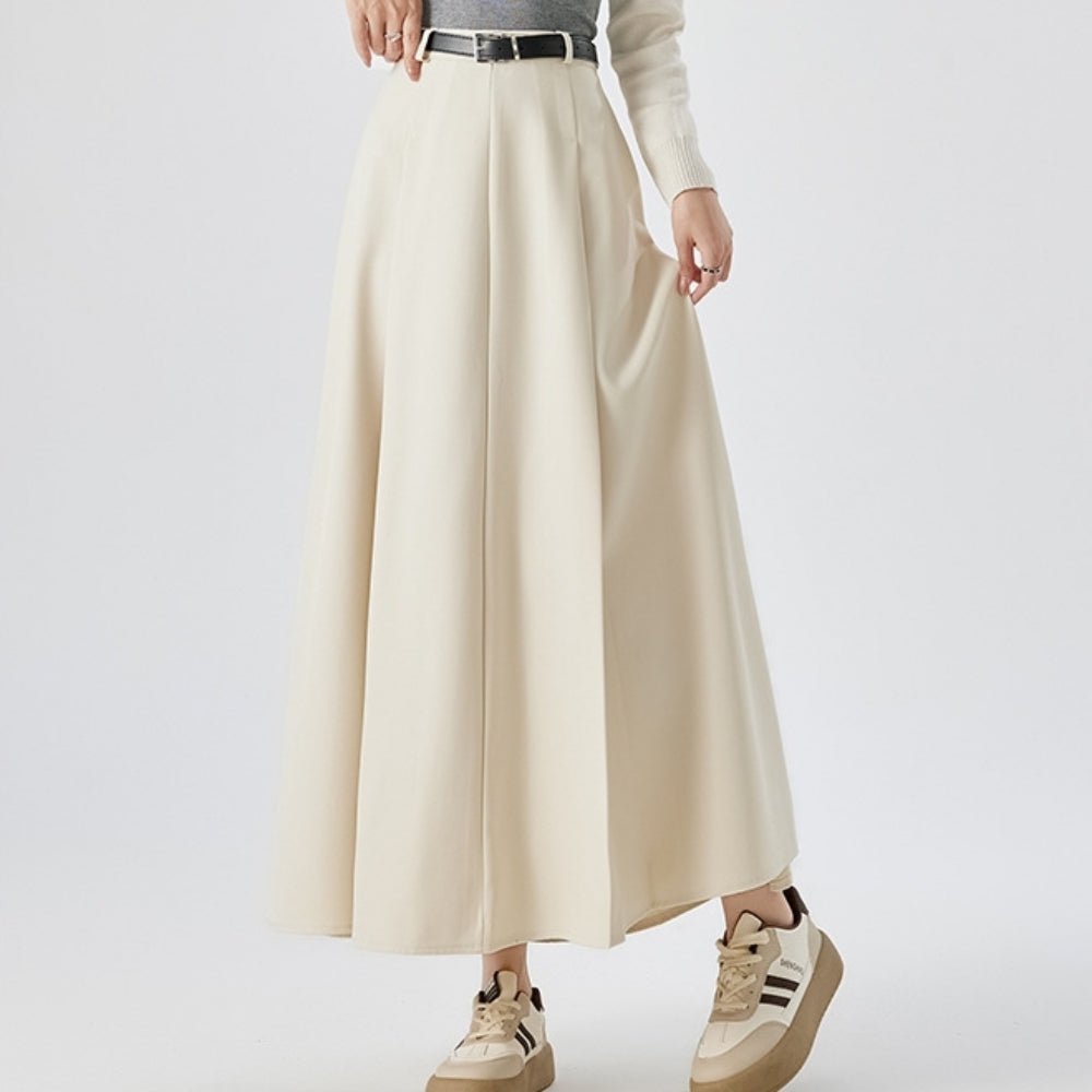 Aラインロングプリーツスカート|オフィスカジュアル レディース 通販【ミレジェネ】