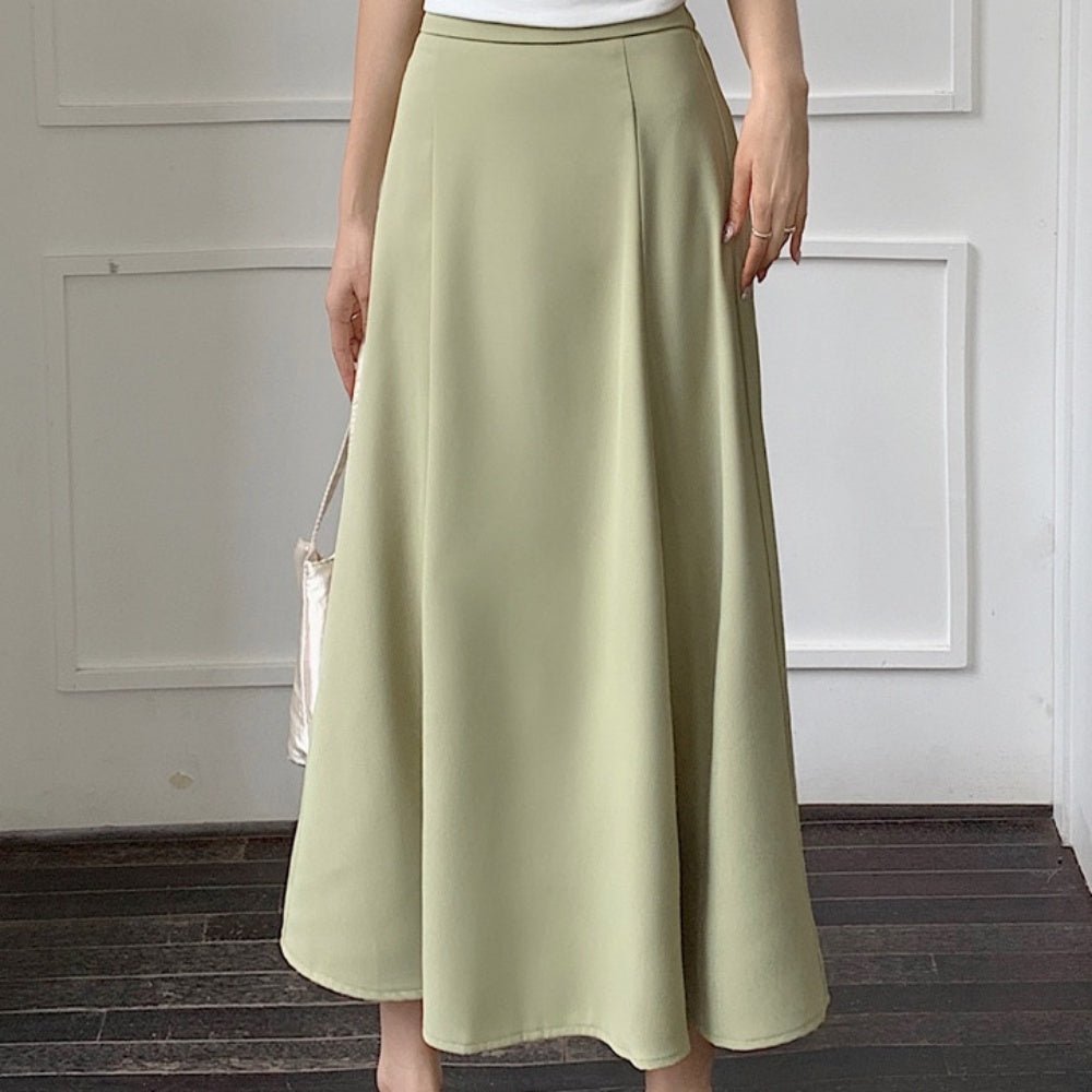 くすみカラーAラインフレアスカート|オフィスカジュアル レディース 通販【ミレジェネ】