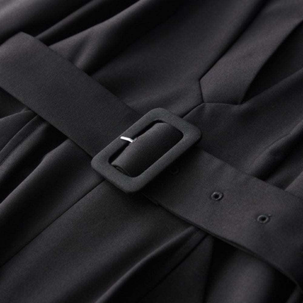 ウエストベルトAラインワンピース|オフィスカジュアル レディース 通販 Millennial Generation【ミレジェネ】