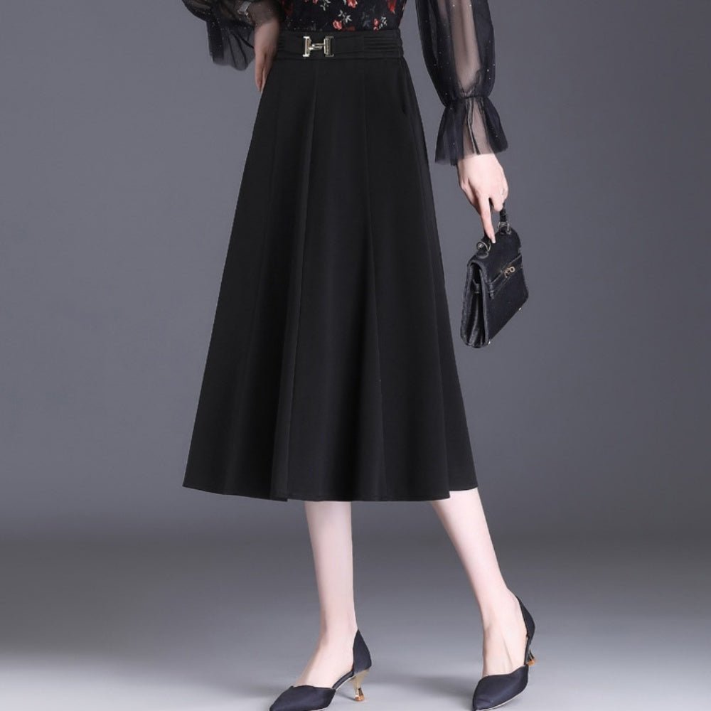 Aラインミディアムスカート|オフィスカジュアル レディース 通販【ミレジェネ】