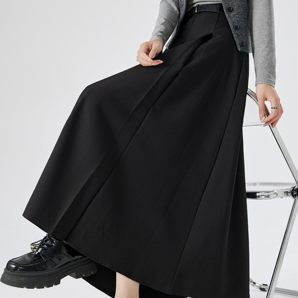 Aラインロングプリーツスカート|オフィスカジュアル レディース 通販【ミレジェネ】