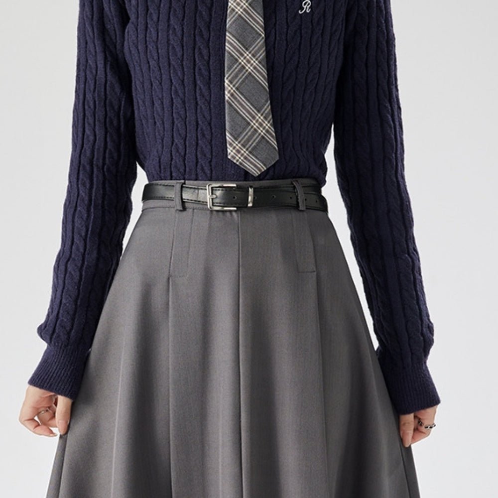 Aラインロングプリーツスカート|オフィスカジュアル レディース 通販【ミレジェネ】
