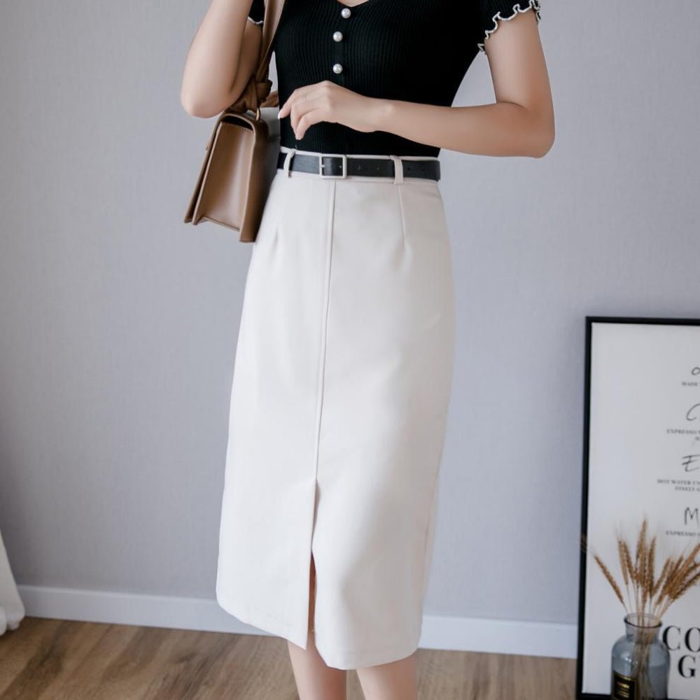 ミドル丈Aラインスカート|オフィスカジュアル レディース 通販【ミレジェネ】